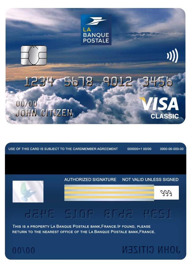 France la Banque Postale bank visa classic card 2